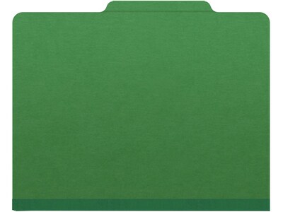 Medical Arts Press Pressboard Classification Folder, 1 Divider, 2" Expansion, Letter Size, Moss Green, 10/Box