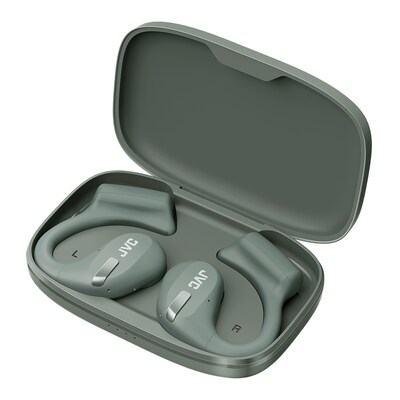 JVC Nearphones Wireless Noise Canceling Over-Ear Earphones, Bluetooth, Sage Green (JVCHANP50TG)