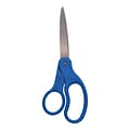 Westcott All Purpose 7 Stainless Steel Standard Scissors, Pointed Tip, Blue (44217)