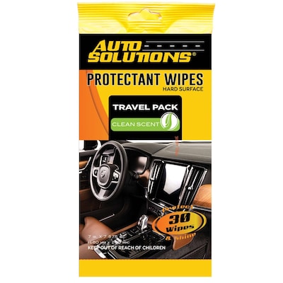 Auto Solutions Protectant Wipes, Yellow & Orange, 30 Wipes/Pack, 8 Packs/Box, 4 Boxes/Carton (15716)