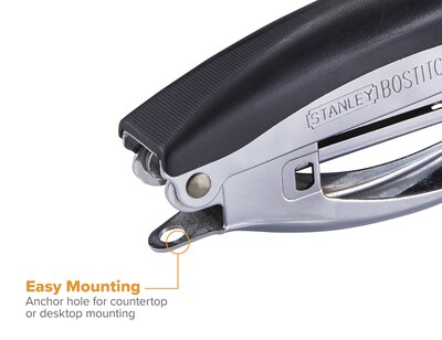 Bostitch Deluxe Handheld Stapler, 20-Sheet Capacity, Black/Chrome (42100)