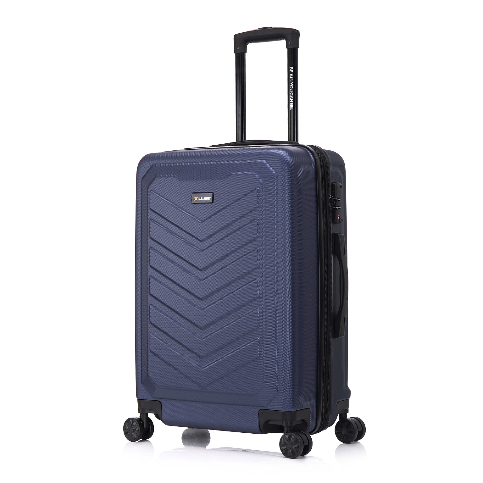 US Army FOX PRO 24 Hardside Suitcase, 4-Wheeled Spinner, TSA Checkpoint Friendly, Navy Blue (USLFPRO00M-BLU)