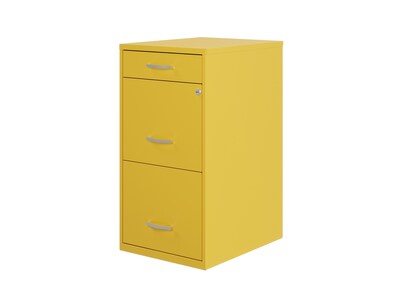 Space Solutions SOHO Organizer 3-Drawer Vertical File Cabinet, Letter Size, Lockable, Goldfinch (25280)