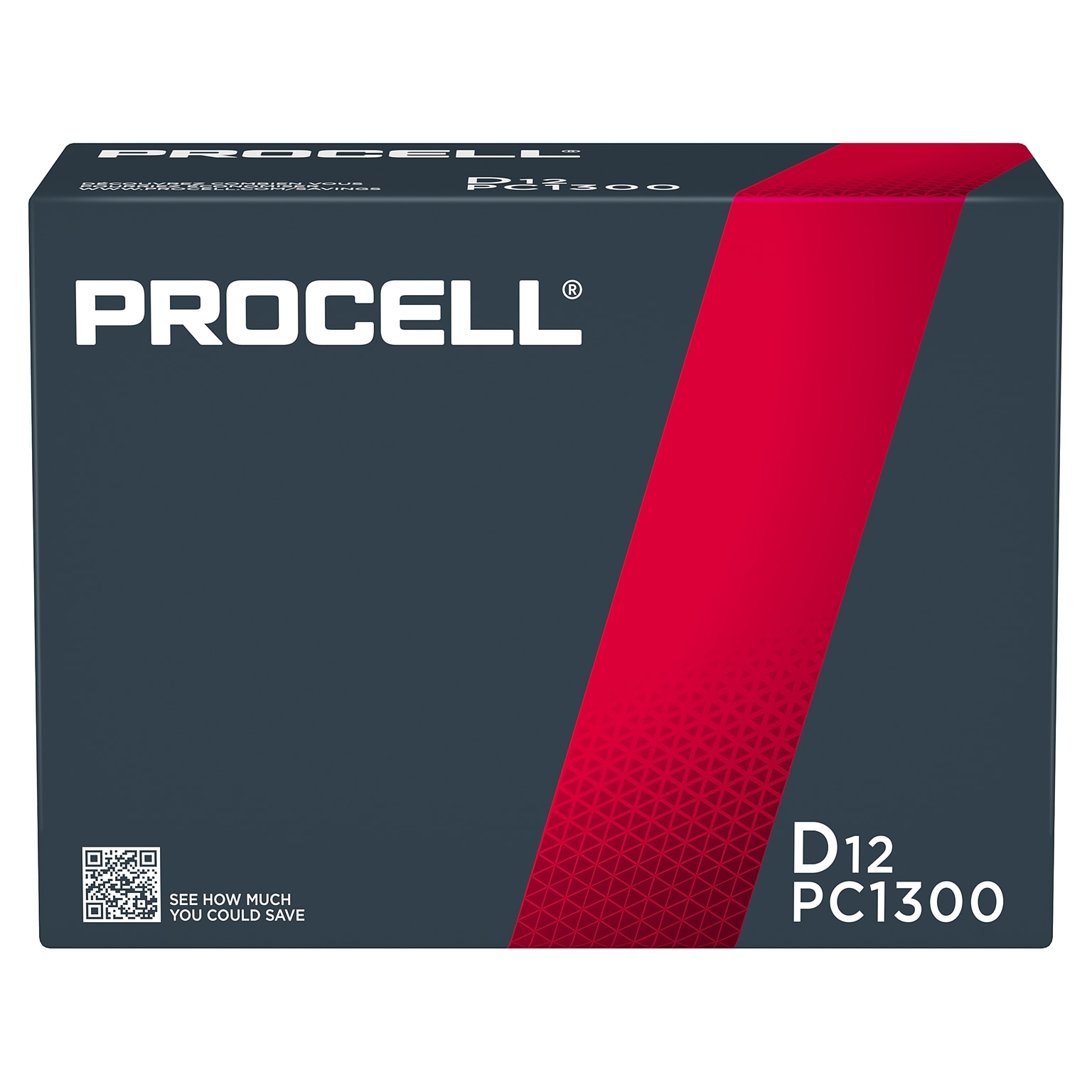 Procell Constant D Alkaline Battery, 12/Pack (PC1300)