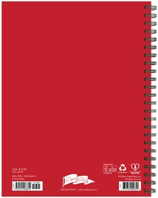 2027 Willow Creek Festival Stripes 6.5 x 8.5 Calendar Year Weekly & Monthly Standard Planner, Assorted Colors (66812)