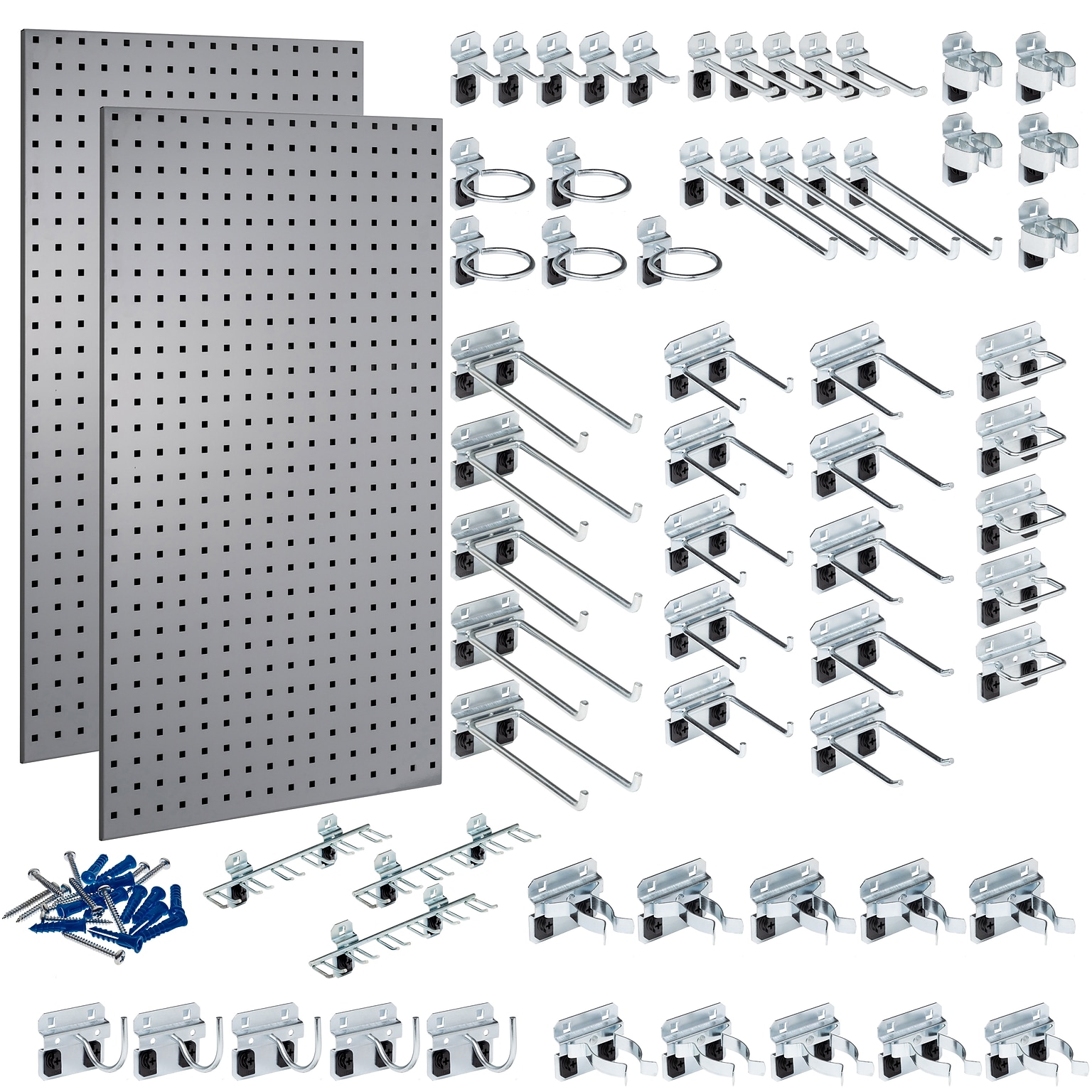 Triton Products LocBoard Pegboards with 63 pc. LocHook Assortment (LB2-GKit)
