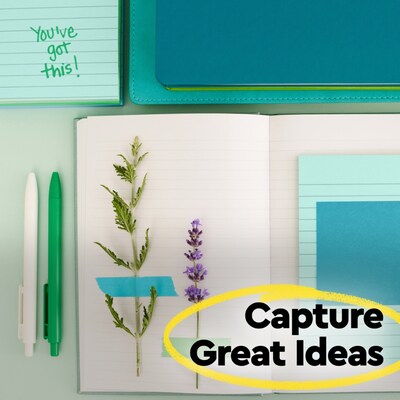 Post-it Recycled Super Sticky Pop-up Notes, 3" x 3", Oasis Collection, 70 Sheet/Pad, 18 Pads/Pack (R330-18SST-CP)