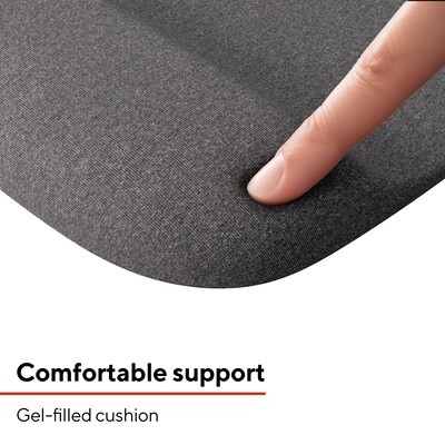 Quill Brand® Mouse Pad with Gel Wrist Rest, Gray