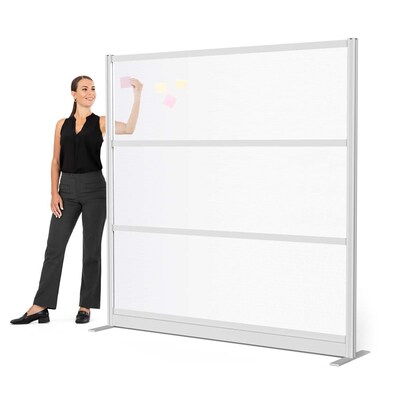 Luxor Translucence 3-Panel Room Divider, 70"H x 70"W, Translucent Plastic (PPWL010)