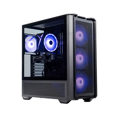 Skytech Edge Gaming Desktop Computer, NVIDIA GeForce RTX5060, AMD Ryzen 7 5700, 32GB RAM, 1TB SSD, Windows 11, Black