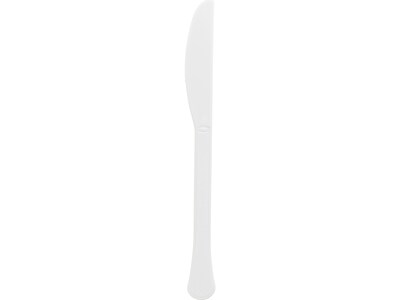 Amscan Plastic Knife, Heavyweight, White, 50/Pack, 3 Packs/Carton (8019.08)