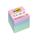 Post-it® Notes Cube, Assorted Pastels, 3 in x 3 in, 490 Sheets/Pad, 1 Pad/Pack (2056-PP)