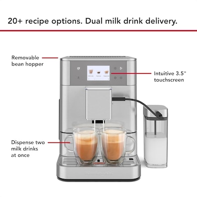 KitchenAid KF7 Pump/Automatic Espresso Machine, Brushed Stainless (KES8557SX)