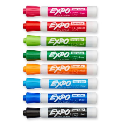 Expo Tank Dry Erase Markers, Chisel Tip, Assorted Inks, 8/Pack (1743032)