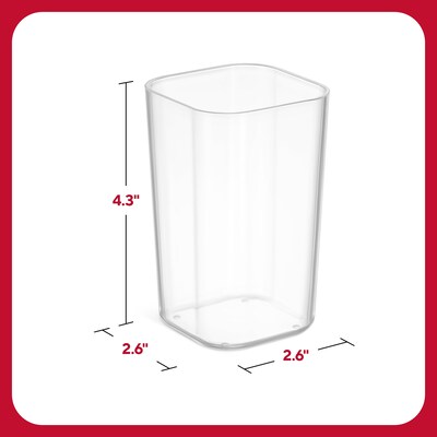 TRU RED™ Stackable Plastic Pen Holder, Clear (TR62286)