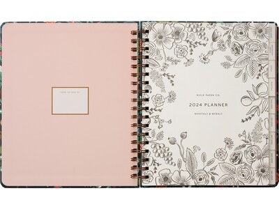 2023-2024 Rifle Paper Co. Peacock 8.25 x 10 Academic Weekly & Monthly Planner, Multicolor (PLS017)