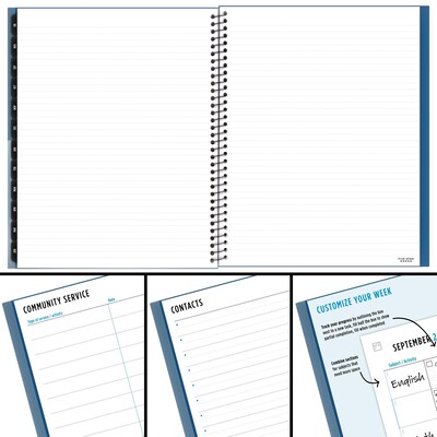 2025-2026 Five Star Five Star Customizable 8.5" x 11" Academic Year Weekly & Monthly Planner, Plastic Cover, Assorted Colors