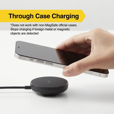 NXT Technologies™ Wireless Magnetic Charger Bundle for Most Smartphones, Black (NX60457)