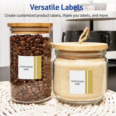 Avery Laser/Inkjet Square Multipurpose Labels, 3" x 3", White, 60/Pack (S00DKG)