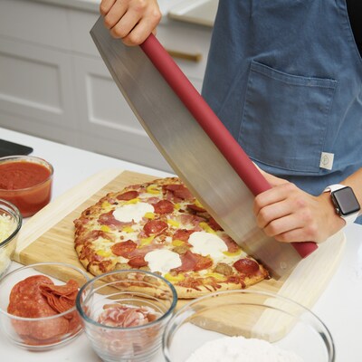 Old Stone 18 In. Pizza Rocker, Red/Silver (PR18-R)