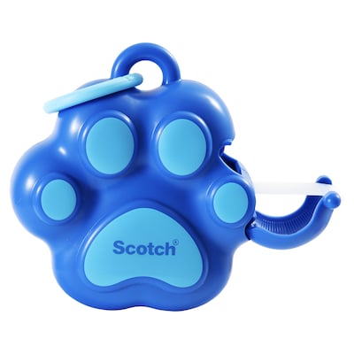 Scotch Paw Desktop Dispenser w/Tape, 1" Core, Blue (159-PAW-B)