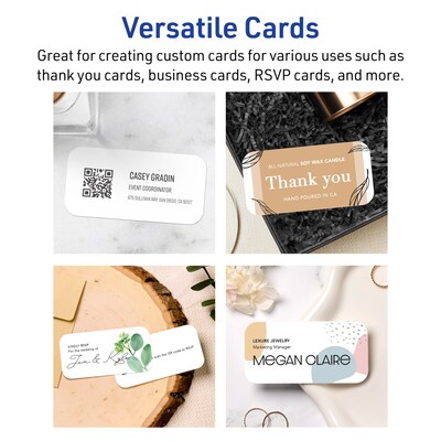 Avery Business Cards, 1-3/4" x 3-1/2", Matte White, 400/Box (95286)
