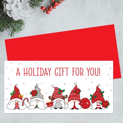 Great Papers! Gnome Holiday Money Cards Stationary Kit, 12/Pack (2025048)
