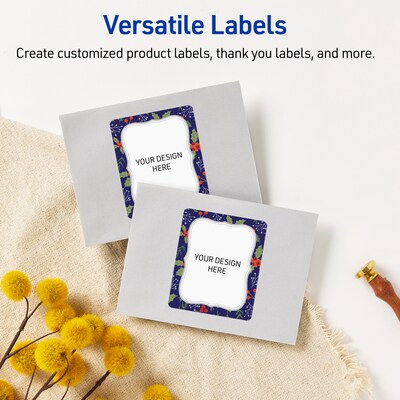 Avery Rectangle Multipurpose Labels, 4" x 3-1/3", White, 40/Pack (19479370623)
