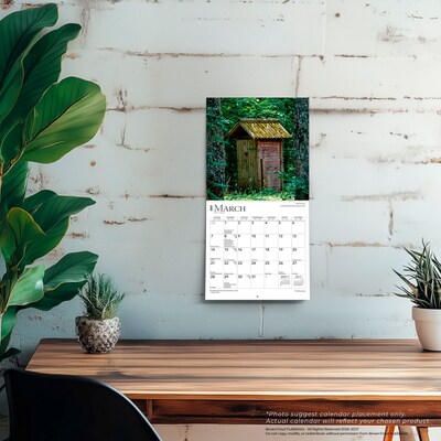 2027 BrownTrout Outhouses 7" x 7" Monthly Wall Calendar (9798330709595)