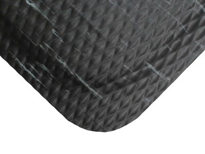 M + A Matting Hog Heaven Marble Max Anti-Fatigue Commercial Floor Mat, 3 x 8, Midnight Swirl (4491038100)