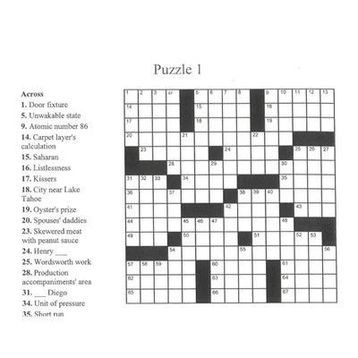 S&S Worldwide Set 1 Puzzle, Giant Crossword Workbook (16525)