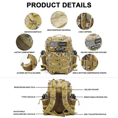 SaharaCase Raider Laptop Backpack, Large, Army Camo (LT00092)