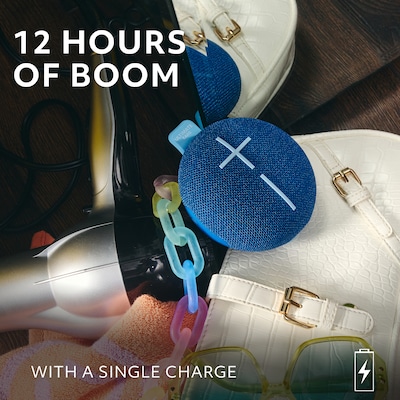 Logitech ULTIMATE EARS MINIROLL Ultra-Portable Bluetooth Speaker, Waterproof, Majestic Blue (984-002020)
