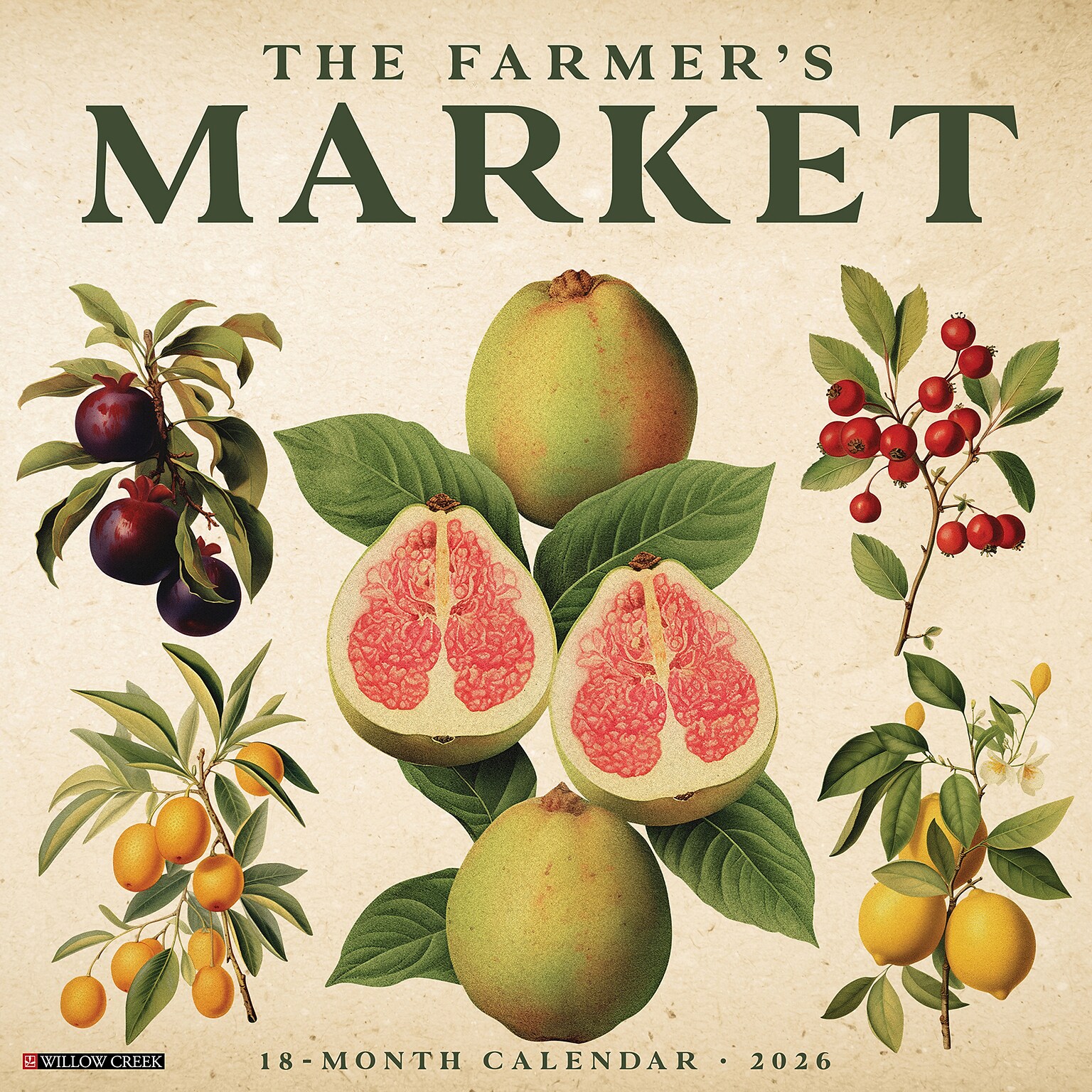 2026 Willow Creek Farmers Market 12 x 12 Monthly Wall Calendar (51108)