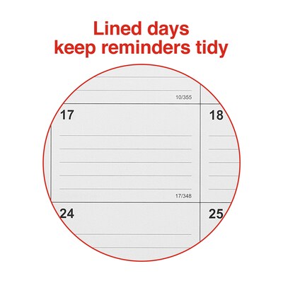 2025 Staples 22" x 17" Desk Pad Calendar, Navy (ST59700-25)