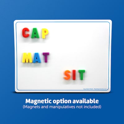 Flipside Double Sided Magnetic Dry-Erase Mobile Whiteboard, 9" x 12", 12/Pack (FLP20077)