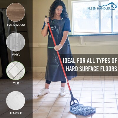 BISON LIFE Kleen Handler Blend Heavy Duty Wet Mop Head, Blue, 24/Pack (BP-KH-GCM-24)
