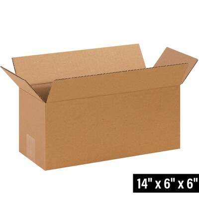 14 x 6 x 6 Shipping Boxes, 32 ECT, Brown, 25/Bundle (1466)