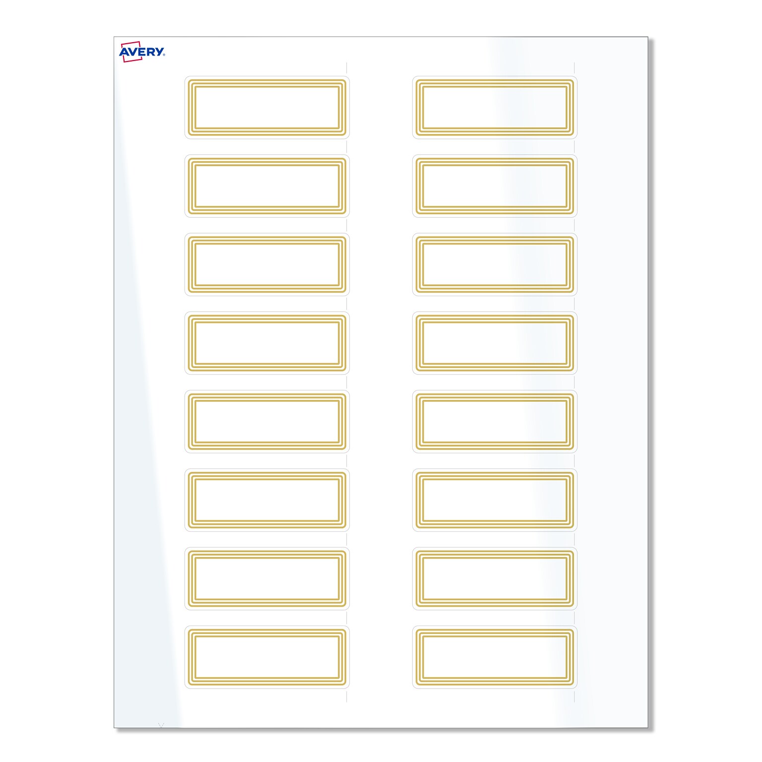Avery Laser/Inkjet Rectangle Multipurpose Labels, 1 x 2-5/8, White, 160/Pack (S00-D16)