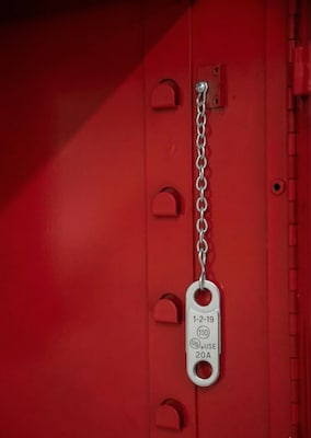 FireKing Flammable Liquids Storage Cabinet, 60 gal, Automatic Close, Red (SC60-AC-R)