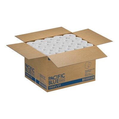 Pacific Blue Basic Standard Toilet Paper, 2-Ply, White, 550 Sheets/Roll, 80 Rolls/Carton (19880/01)