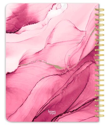 2026 BrownTrout Crackled Blush 6.5 x 7.75 Weekly Planner (9798330707904)