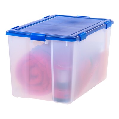 Iris 156 Quart Storage Container with Lid, Plastic, Clear (500190)