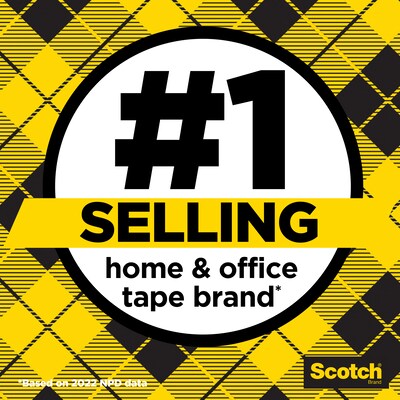 Scotch Permanent Double Sided Tape With Dispensers, 0.5 x 13.9 yds., Clear, 6/Pack (6137H-2PC-MP)