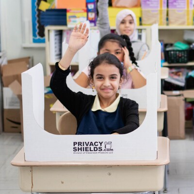 Classroom Products Foldable Cardboard Freestanding Privacy Shield, 13"H x 20"W, White, 20/Box (WS1320 WH)