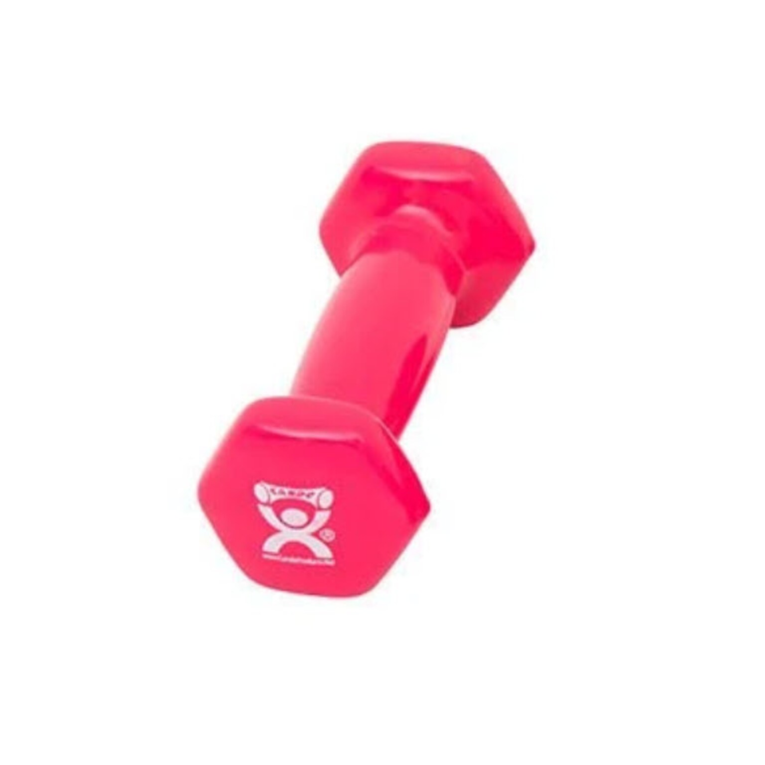 Cando Vinyl Coated Cast Iron Dumbbells; Pink, 1 lb., Pair