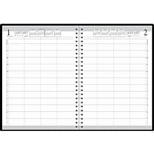 2024 House of Doolittle Executive 8.5 x 11 Daily 4-Person Group Practice Planner, Black (282-92-24