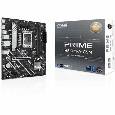 Asus PRIME Socket LGA 1851 Micro-ATX Intel Core Ultra Processor Desktop Motherboard (PRIME H810M-A CSM)