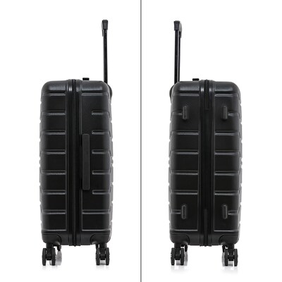 InUSA Trend 24" Hardside Suitcase, 4-Wheeled Spinner, TSA Checkpoint Friendly, Black (IUTRE00M-BLK)