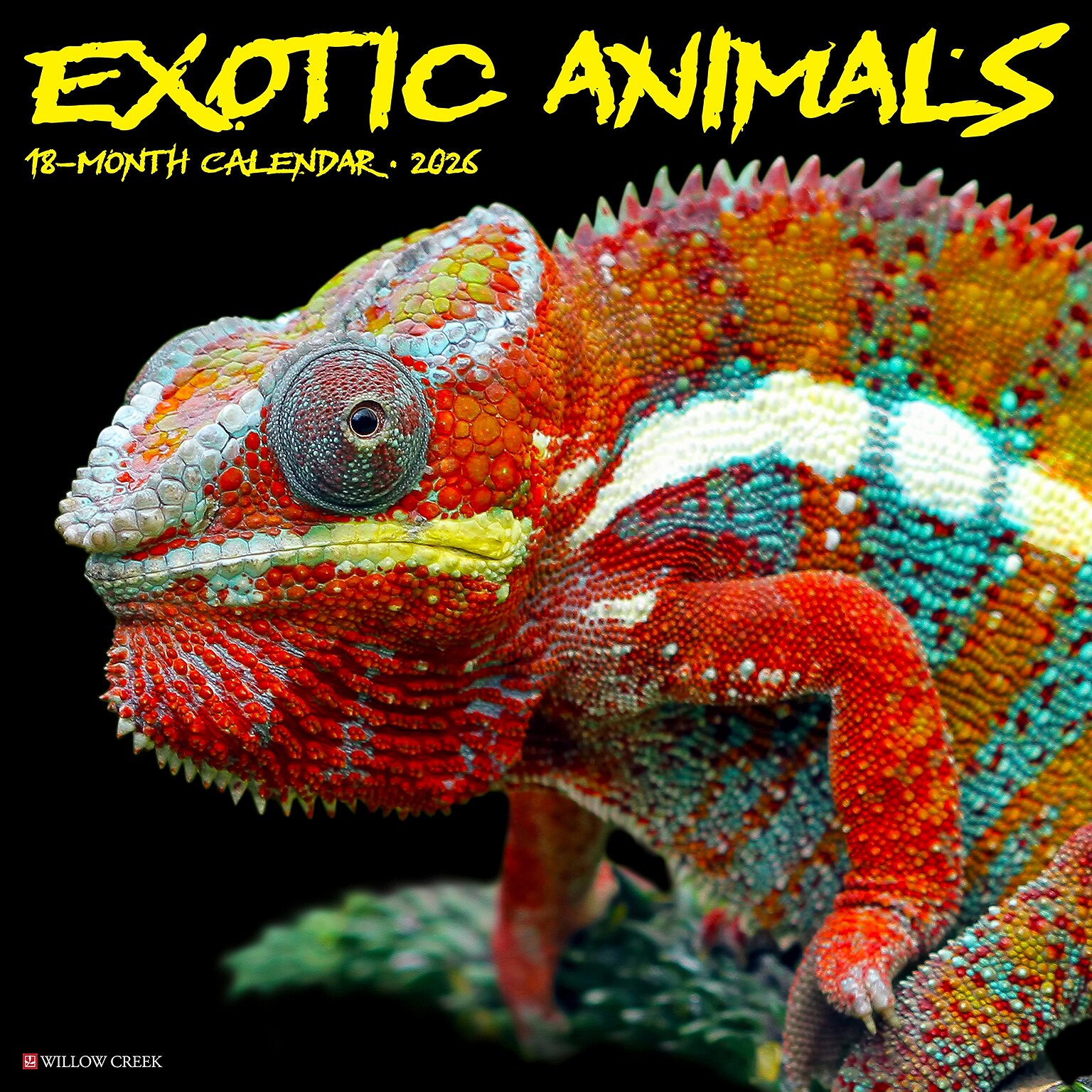 2026 Willow Creek Exotic Animals 12 x 12 Monthly Wall Calendar (55779X)